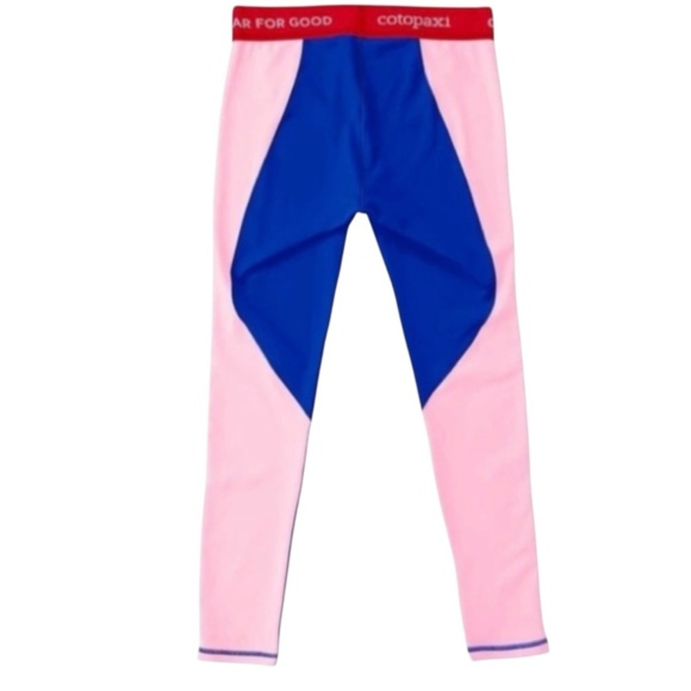 Cotopaxi Haraka Leggings Size Large Colorblock Pink Blue Athletic Tights